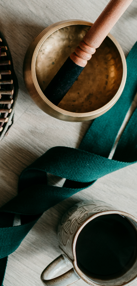 singing bowl and tea